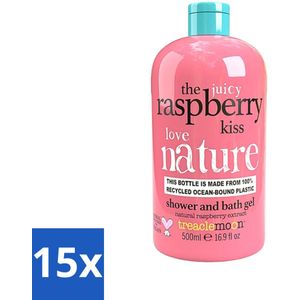 Treaclemoon - Bad- en Douchgel - The Raspberry Kiss - Zoete Frambozengeur - 500ml - Bulkverpakking - 15 stuks