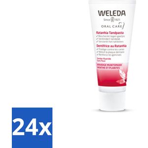 WELEDA - Tandpasta - Ratanhia - 75 ml - Voordeelverpakking - 24 stuks