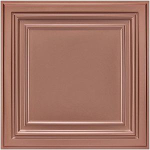 12 stuks 45㎡ Decoratieve Drop Plafondtegel PVC plafondtegels - Gemakkelijke Installatie - 61x61cm - Kunststof Plaat - Koper