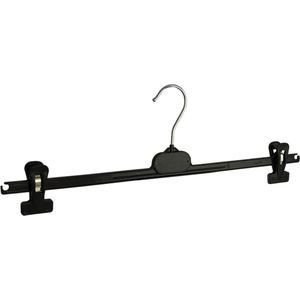 De Kledinghanger Gigant - Knijperhanger - Volwassenen - PGP48 - 20 Stuks - Kunststof - Zwart - Verschuifbare Anti-slip knijpers - 48 cm - Rokhanger - Broekhanger - Pantalonhanger - PGP-Serie (PGP48_00/20)
