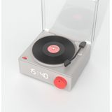 Mobility on Board, VS-80 Retro Look Vinyl Draaitafel 5W Bluetooth Luidspreker met Wekker, Grijs