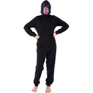 Ladeheid Meisjes Overal slapen Pyjama - met Capuchon - Lange mouwen - Lange broek - Katoen - LA-LA40-233-PJ - Zwarte Pavian - 170