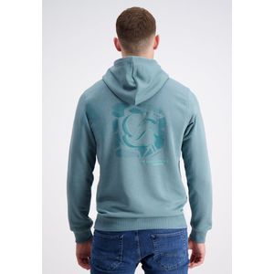 GABBIANO hoodie met backprint blauw