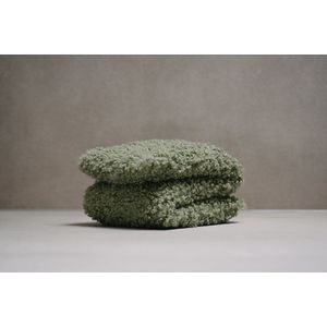 Loeiwarm Silke - Pittenzak - Pittenkussen - Pittenzak magnetron - 60 x 15 cm - Teddy stof - Lijnzaad - Wasbare hoes - Olijfgroen