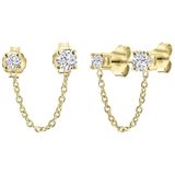 Lucardi - Oorknopjes - Zilver - Transparant