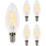 Bemko Premium LED Lamp E14 - vervangt 30W (4W) - 440lm - 2700K Warm Wit - 230V - 5 stuks