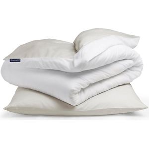 sleepwise Soft Wonder-Edition beddengoed - dekbedovertrek 135x200 cm - sand / wit
