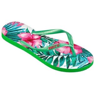 BECO dames teenslippers - groen/multi color - maat 36-37