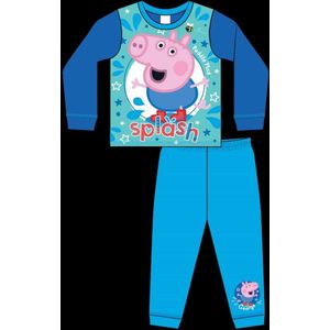 George Pig - Pyjama - Maat 86/92 - Peppa Big - Blauw - Kinderpyjama