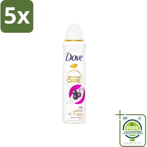 5 x Dove - Deospray - Acai Bes & Waterlelie - 150 ml - Grootverpakking - Dove Go Fresh - Acai Bes - Waterlelie - Deodorant - Antitranspirant