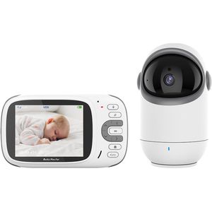 OnmiMartBabyfoon - Babyfoon met camera - Op afstand bestuurbaar - Video & Audio - Baby monitor-Premium Baby Monitor-3.2 Inch LCD Baby Monitor--Tweerichtings-intercom - Bevat 8 slaapliedje