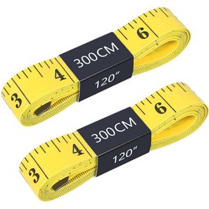 Draagbaar Meetlint voor Lichaamsmetingen - 2 Stuks, Dubbele Schaal, 304,8 cm / 3 m