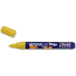 Gele textiel stift - Javana Texi Max - 2-4 mm kogelpunt - Hoge kwaliteit textiel marker op waterbasis, geschikt op zowel licht als donker textiel