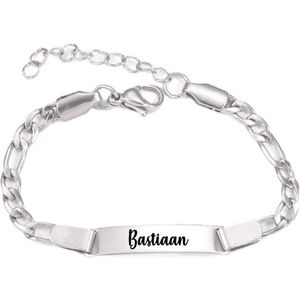 Baby/Kinder Armbandje Met Naam | Zilver | RVS | Bastiaan