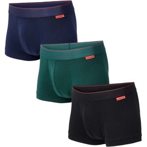 Undiemeister Korte Boxershort Heren - Donkere tinten - 3-Pack - Mellowood Tencel - Ademend, Anti-Bacterieel & Naadloos Ondergoed - Premium Onderbroeken Heren - Maat S