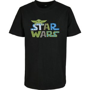 Mister Tee Star Wars - Colorful Logo Kinder T-shirt - Kids 158 - Zwart