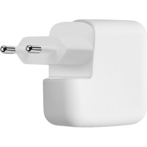 kwmobile Beschermhoesje voor oplader geschikt voor Apple 35W Dual USB-C Power Adapter - Siliconen cover case in wit