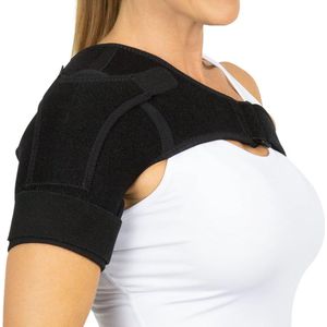 Schouderbrace - Schouder Corrector Heren - Verstelbaar Met Ademend Polyester - 1 Stuk - Zwart Unisex