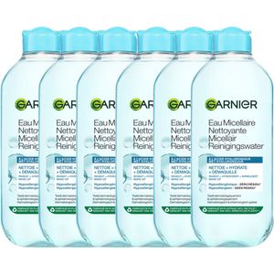 Garnier SkinActive Micellair Reinigingswater met Hyaluronzuur - Reinigt, Hydrateert en Verwijdert Make-Up - Hypoallergeen - 400ml - 6 stuks