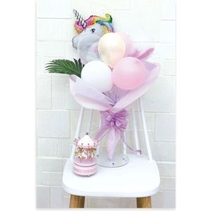 Feestdecoratie Babyshower - Decoratie en Gender Reveal - Geboorte  - Eenhoorn Ballonnen Set 7 - It´s a Girl