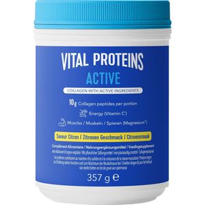 Vital Proteins - Active - Suikervrij - Citroensmaak - 357 gram - 10 gram Peptiden Rundercollageen