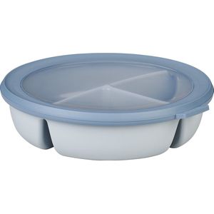 Mepal - Multikom Cirqula vershouddoos - 3-vaks bento bowl - 250 ml, 250 ml & 500 ml - Rond - Nordic blue
