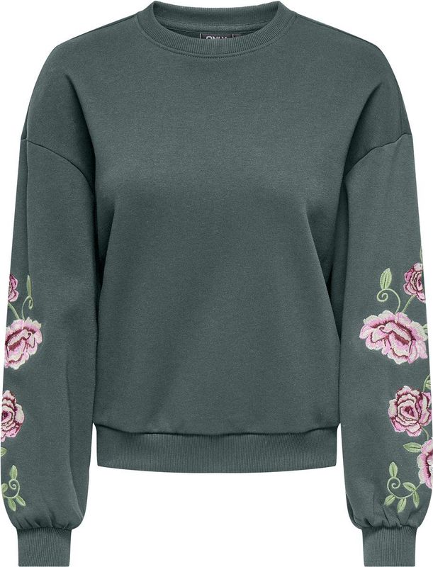 ONLY Sweatshirt 'ONLBROOKLYN'  spar / lichtgroen / rosa / wijnrood