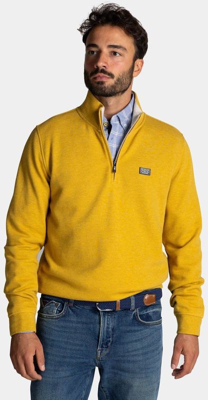 NZA - Gele katoenen half zip sweater