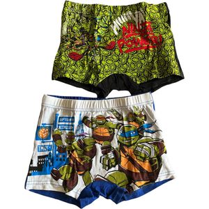 Teenage Mutant Ninja Turtles onderbroeken, 2-pack, maat 6/8 jaar groen/zwart en blauw/wit