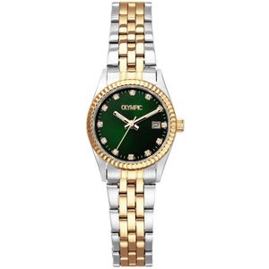 Olympic OL75DSD002B Novi Dames Horloge - Mineraalglas - Staal - Zilverkleurig - 26 mm breed - Quartz - Druksluiting - 5 ATM (douchen)