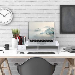 Computer Monitor Riser - 48 cm - Opslag Desktop Tafel Organizer - Laptop Monitor Riser - Bureau Desktop Notebook Stand - Monitor Stand Hotel .