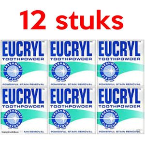 12 X Eucryl poeder mint 50 gram verwijdert vlekken en aanslag