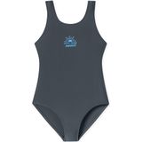 Schiesser Badpak voor meisjes - Aqua Teen Girls - maat 140 tot 176, grafiet 182711, 140 cm