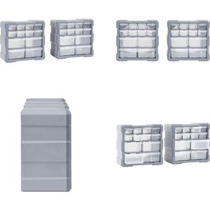 vidaXL Organisers met 12 lades 2 st 26-5x16x26 cm - Organiser - Organisers - Lade Organiser - Lade Organisers