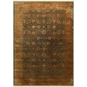 Wecon home - LunaSilk - Laagpolig Vloerkleed - 80x150 cm - Koper/Grijs