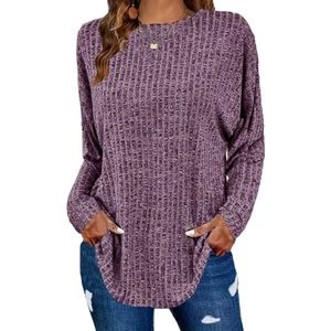 Bovista Sweater Dames - Sweaters - Hoodie - Warme Trui - Vest - Lavendel - XL