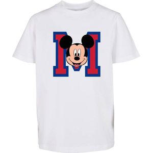 Mister Tee Mickey Mouse - M Face Kinder T-shirt - Kids 158/164 - Wit