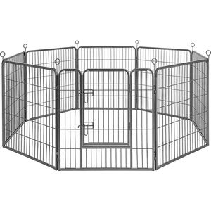 Dierenren XXL deluxe - Binnen en buiten - Hondenrne, kippenren, kattenren - Ook een puppyren - Zwart - 200x200x150cm