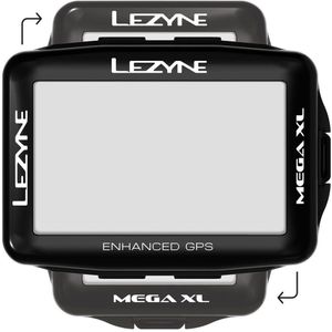 Lezyne Mega XL GPS - Navigatiesysteem met Bluetooth Smart en ANT+ - Barometer en Accelerometer - Accu tot 48 uur - Scherm 35.3 x 58.8 mm - Zwart