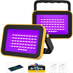 UV-licht zwart 5200 mAh IP66 waterdicht - oplaadbaar ultraviolet licht - Glow Party Halloween