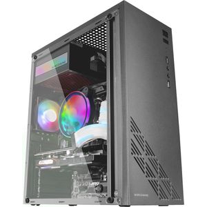 ATX Gaming Case met RGB Ventilator en Convectie Ventilatie - Zwart