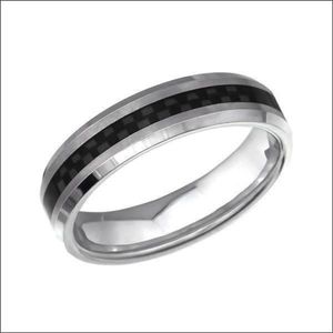 Aramat Jewels - Titanium Ring met Zwart Carbon Inleg - Cadeau tip-Moederdag - vrouw- tijdloos - cadeau - Feest - Festival