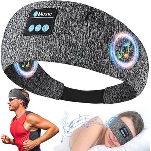 3-in-1 Hoofdband met Draadloze Bluetooth Hoofdtelefoon en Slaapmasker - Ideaal voor Sport en Ontspanning
