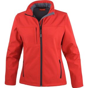 Dames Classic Softshell Outdoorjas Result maat L Rood
