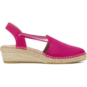 Viguera Espadrilles Dames / Damesschoenen - Suède - Blokhak Hoogte 3 cm - 1825 sue - Roze - maat 37