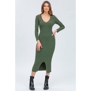 PIETRO Brunelli DRESS BELLA DRESS THREE-QUARTER SLEEVE SAGE S