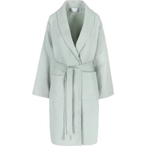 Casilin - Badjas voor Dames en Heren - Maat L - Sauna Wafelbadjas Voor Volwassen - Met riem - Katoen - Absorberend - Wasmachinebestendig - Groen
