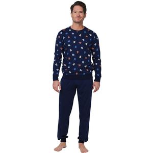 Pastunette - Pyjama - Beanie Bonanza - Katoen/Polyester - Blauw - Maat S