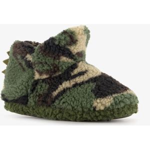 Thu!s hoge jongens pantoffels met camouflageprint groen - Maat 32 - Sloffen