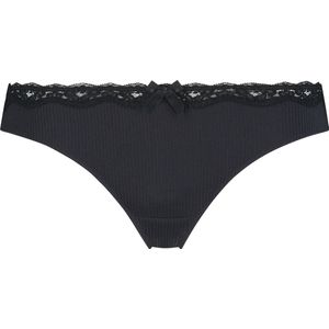 Hunkemöller Dames Lingerie String Lola - Zwart - maat XS